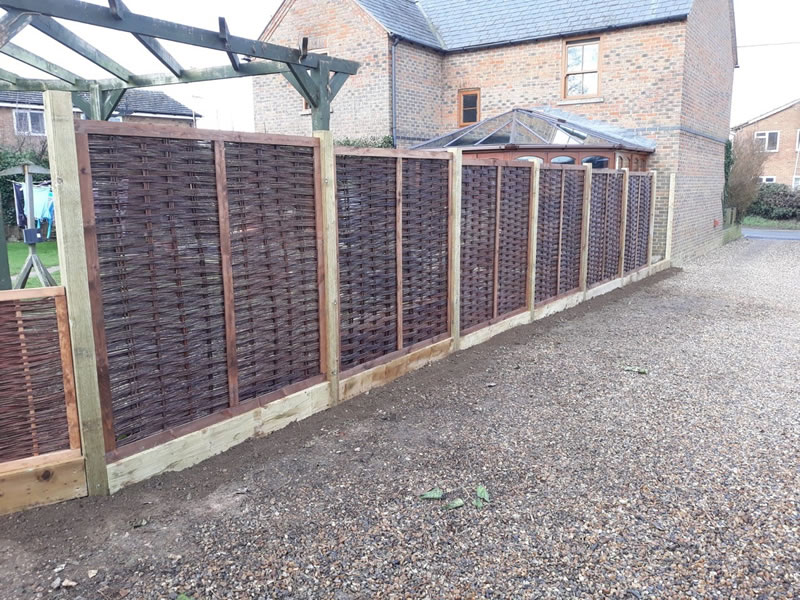 Willow Panel Fencing In Thame
