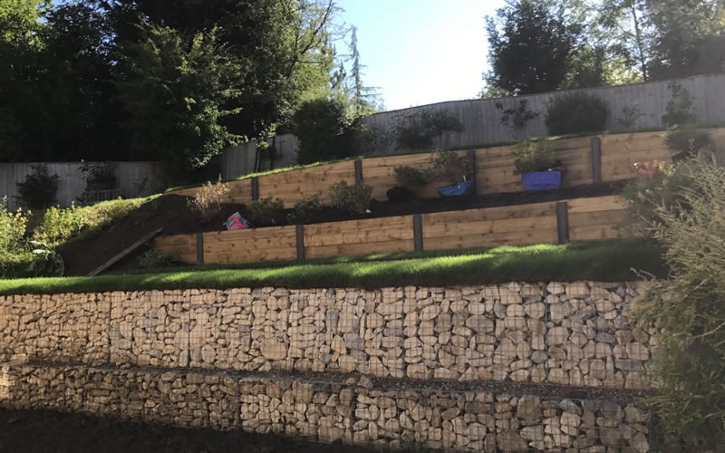 Gabion Construction For Garden Landslide In Bucks