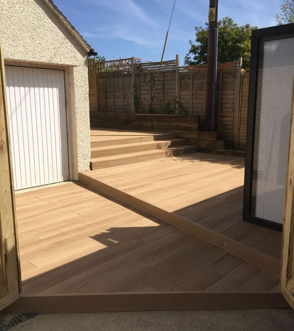 Millboard Decking In Woodstock. Enhance Grain Golden Oak