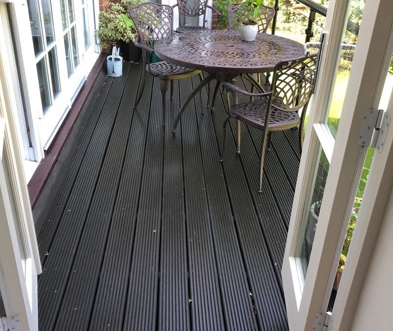 Millboard Decking For Beaconsfield Apartment Veranda. Enhanced Grain Smoked Oak