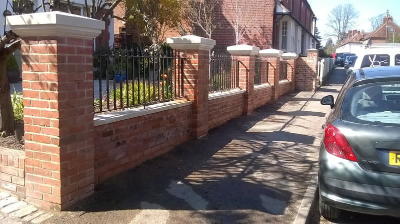 Brick Wall With Railings In Beaconsfield