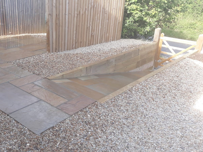 Ramp Installation – Using Raj Green Paving Slabs