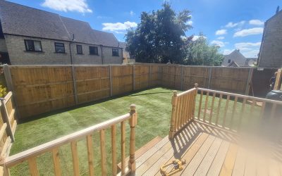 New Laid Lawn & Close Board Fencing In Witney