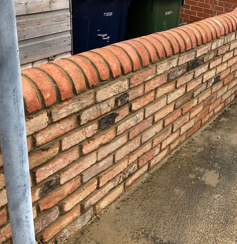 New brick wall in Oxford