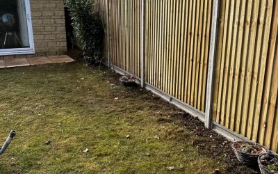 New Wooden Fence With Concrete Posts – Witney, Oxfordshire