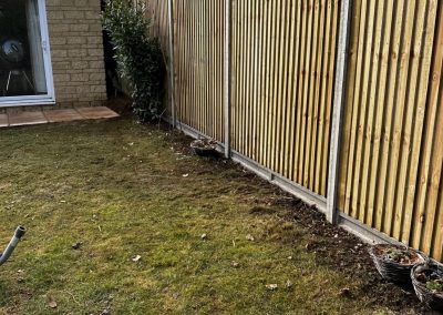 New Wooden Fence With Concrete Posts – Witney, Oxfordshire