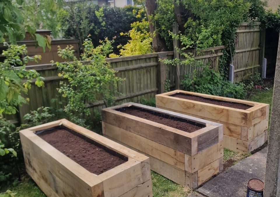 Bespoke Railway Sleeper Flower Beds – Oxford
