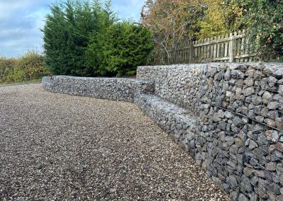 Driveway Expansion & Gabion Wall Installation – Thatcham, Berkshire