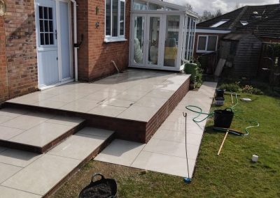 Raised Porcelain Patio Installation – Thame